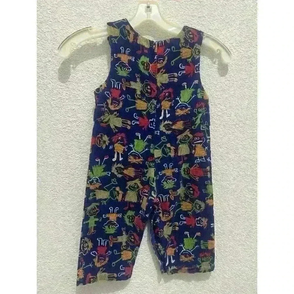 Vintage 70s Health Tex Stantogs Corduroy Overalls Baby 2T‎ USA Blue - Picture 5 of 6